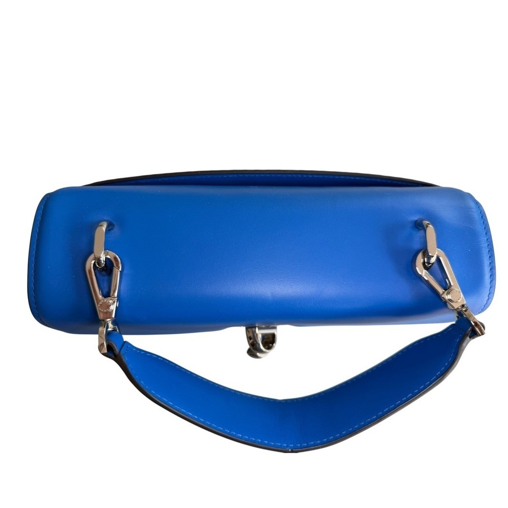 Henri Bendel Plaza Top Handle Satchel Blue Plaza Leather Suede NWOT Crossbody - Picture 6 of 16